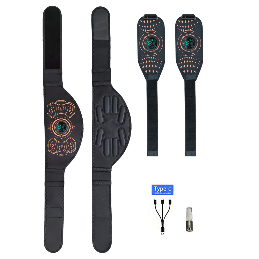 Sports Equipment Pictures - Intelligenter Fitnessgürtel, Muskeltrainer, Bauchtrainer, USB-Ladegerät, Körpermassagegerät,
