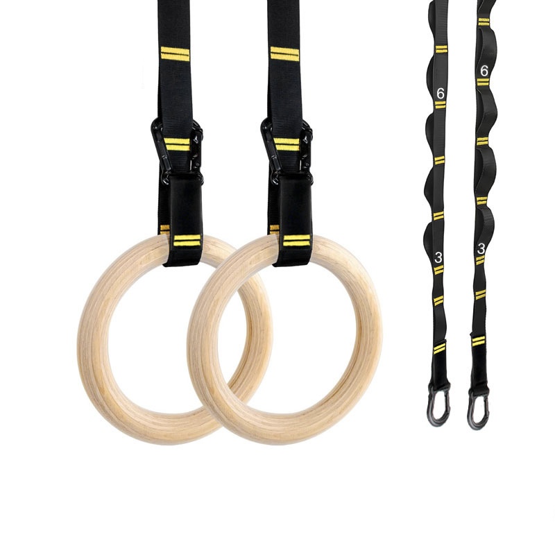 Sports Equipment Pictures - 28mm 32mm Klimmzugringe, rutschfeste Holzringe mit